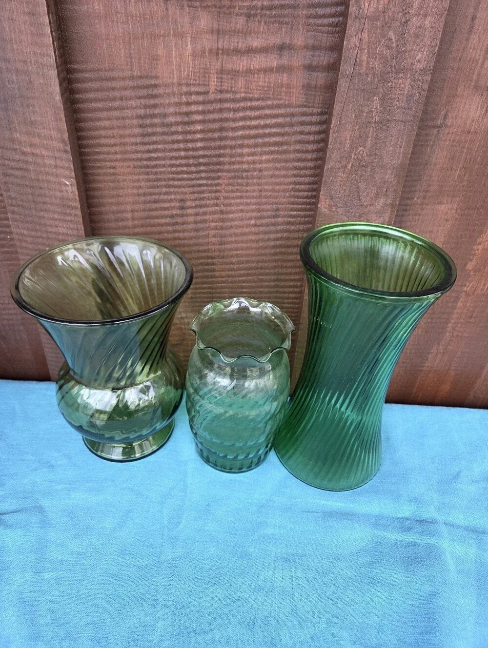Vintage green glass